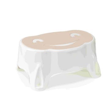 Barnpall Thermobaby Sandy Med Halkskydd. En pall är ett bra hjälpmedel så att barnet lättare kan nå tvättstället och toalett sitsen.