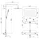 Takduschset Strand Stainless Titan TI-511WXL 160 cc med Badkarspip