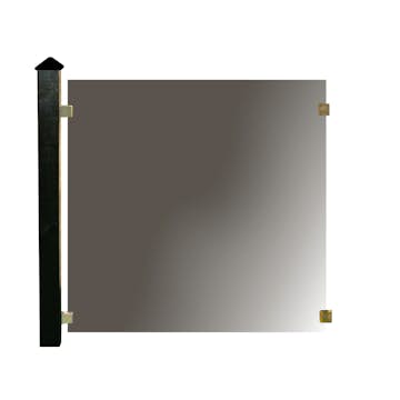 Tilläggsmodul HORTUS 100 cm till Glasstaket Rökfärgat