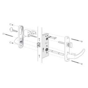 Tillbehör Svenska Fönsterdörrar för Spärrvred Insida Cylinder Utsida