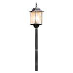 Trädgårdslykta Gnosjö Konstsmide Milano E27 Svart/Silver med Stolpe