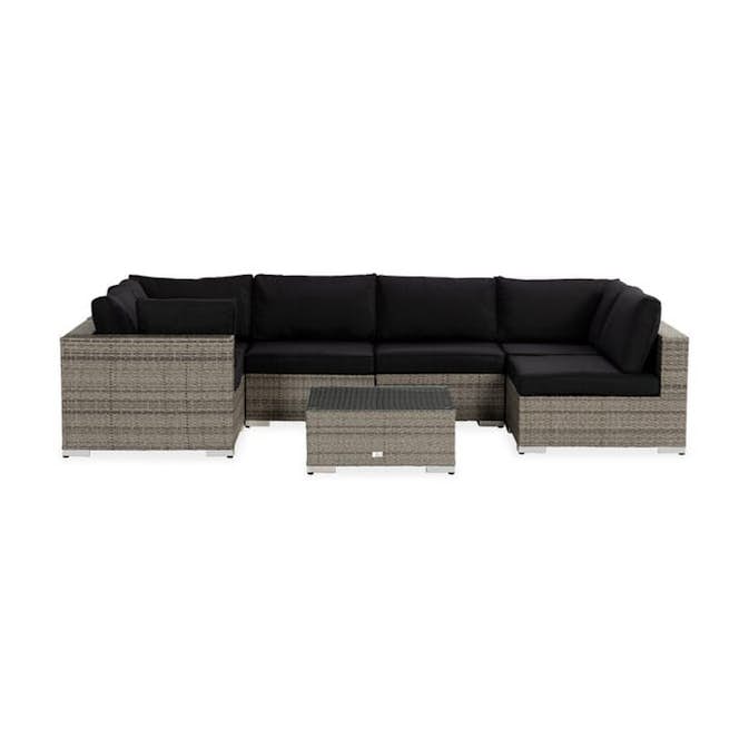 Loungegrupp Comfort Garden Bahamas 7-sits med Divan/Utebord Utomhus