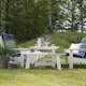 Trädgårdsbänk Hillerstorp Cecilia Vit Furu, Bänk Utomhus - 3 Sittplatser