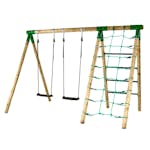 Gungställning Hörby Bruk Active i Trä med Klätternät & Klättersteg
