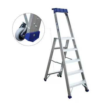 Trappstege Skeppshultstegen Proffs med Hylla och Hjul