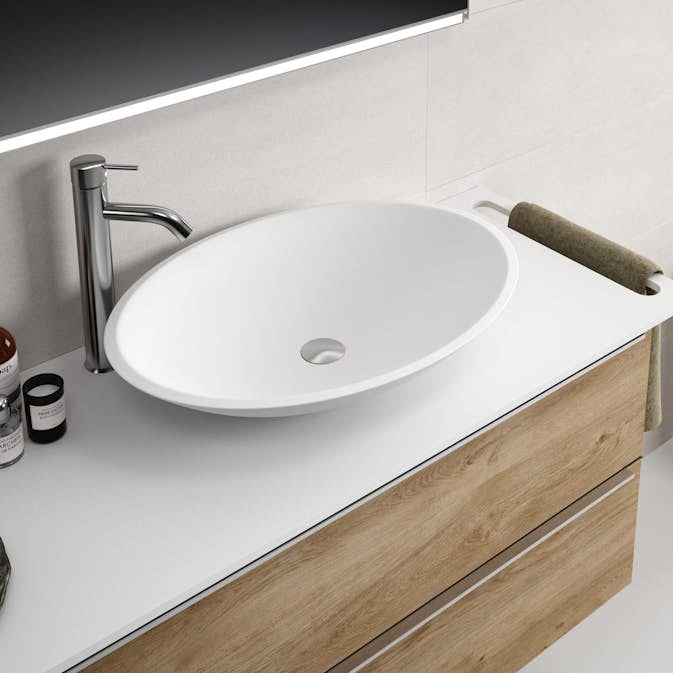 Tvättställ Tenfors Solid Surface Oval