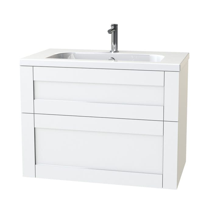 Tvättställsskåp Miller Badrum London 80 för Heltäckande Tvättställ