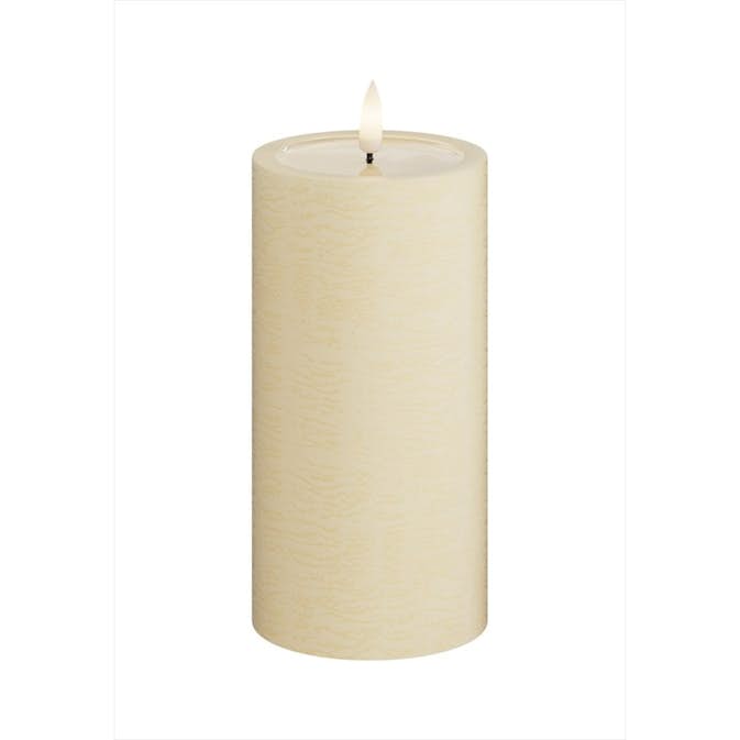 LED-Blockljus UNIQUE Candles 7,5x15 cm