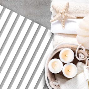 UNIKA 25 Akustikpanel Våtrum 2,44m - White platinum