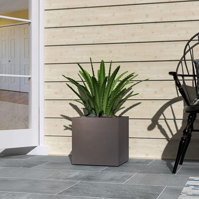 Kruka Lyfco Fyrkantig Mörkbrun 2-pack