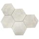 Klinker Tenfors Hexagon Rift Blanco 23x26,6 cm