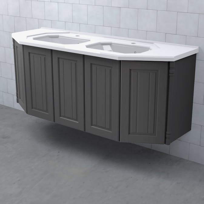 Tvättställsskåp Björbo Badrum Valhall 150 Luckor Dubbel