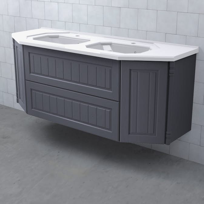 Tvättställsskåp Björbo Badrum Valhall 150 Lådor Dubbel