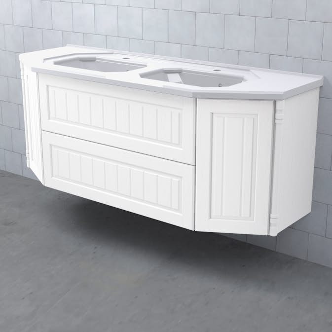 Tvättställsskåp Björbo Badrum Valhall 150 Lådor Dubbel