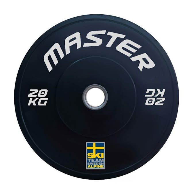 Viktskiva Master Fitness Bumper Ski Svart