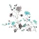 Väggdekor RoomMates Blossom WaterColor Bird Branch