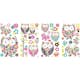 Väggdekor RoomMates Prisma Owls & Butterflies
