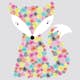 Väggdekor RoomMates Prismatic Fox