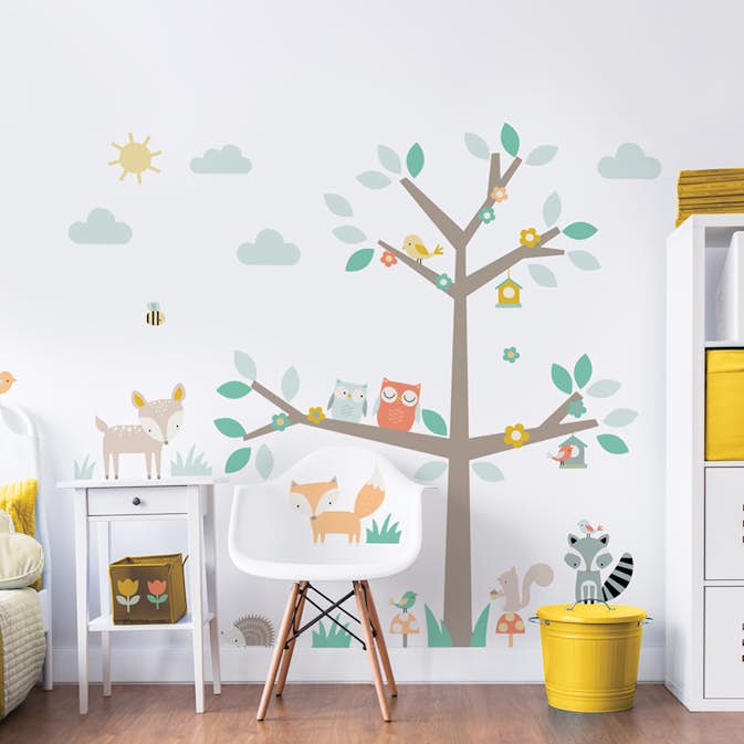 Väggdekor Walltastic Skogens Träd och Vänner