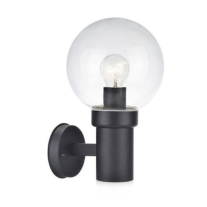 Vägglampa Markslöjd Caris Svart Utebelysning Vägg Metall/Glas