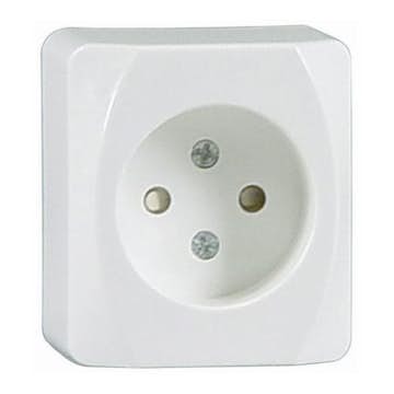 Vägguttag Malmbergs Nova Utanpåliggande 1-Vägs utan Jord