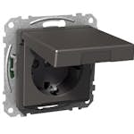 Vägguttag Schneider Electric Exxact 1-vägs Med Lock