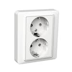 Vägguttag Schneider Electric Exxact Basic 2-vägs