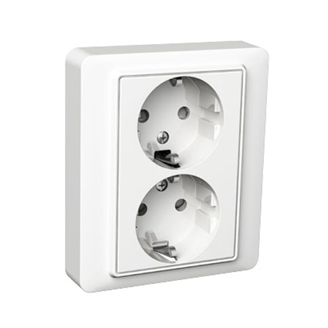 Vägguttag Schneider Electric Exxact Basic 2-vägs