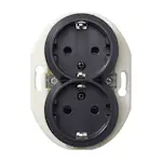 Vägguttag Schneider Electric Renova 2-vägs Jordad