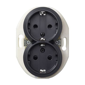 Vägguttag Schneider Electric Renova 2-vägs Jordad