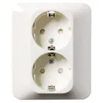Vägguttag Schneider Electric Trend 2-Vägs Jordad