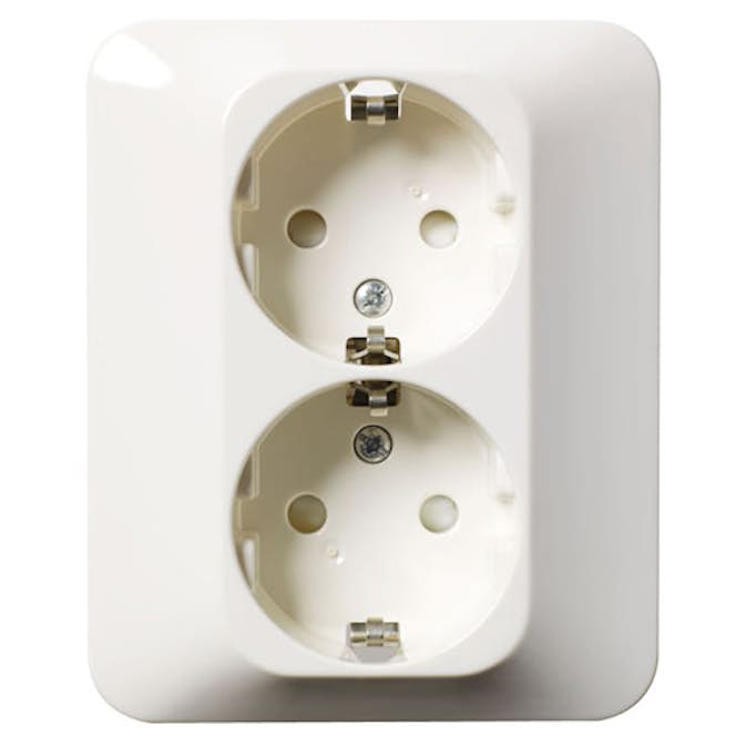 Vägguttag Schneider Electric Trend 2-Vägs Jordad