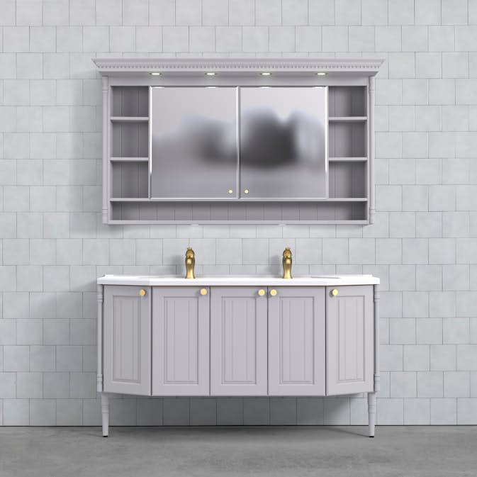 Tvättställsskåp Björbo Badrum Valhall 150 Luckor Dubbel