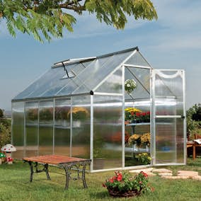 Växthus gop Multi Line Mythos Aluminiumram med UV-Skyddat Polykarbonatglas, 5.7 m²