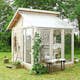 Växthus PLUS Obehandlad Furu med Förråd & Härdat Glas, 6,6 m²