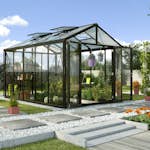 Växthus Vitavia Poseidon Aluminiumstomme med UV-Skyddat Polykarbonat & Härdat Glas, 10 m²