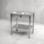 Bänkstativ Vilan Stainless Variant Stativ och Underhylla med hål