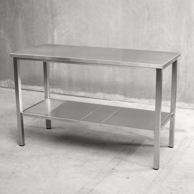 Bänkstativ Vilan Stainless Variant Stativ med Toppskiva & Underhylla