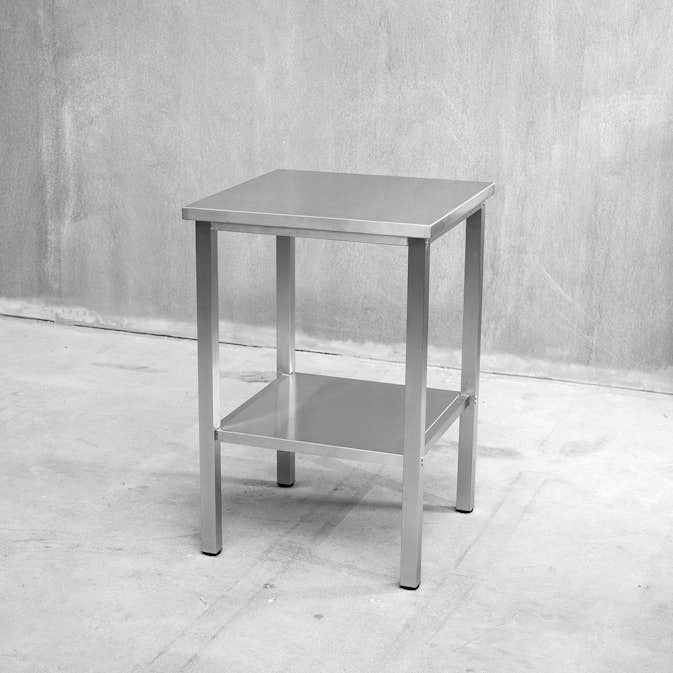 Bänkstativ Vilan Stainless Variant Stativ med Toppskiva & Underhylla