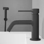 Tvättställsblandare Scandtap Steel Voyage med Sidodusch