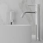 Tvättställsblandare Scandtap Steel Voyage High med Sidodusch