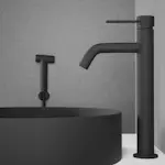 Tvättställsblandare Scandtap Steel Voyage High med Sidodusch