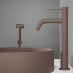 Tvättställsblandare Scandtap Steel Voyage High med Sidodusch