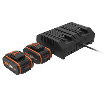 Batteri Worx WA3611 20V Paket Med 2 Batterier & 1 Dubbelladdare