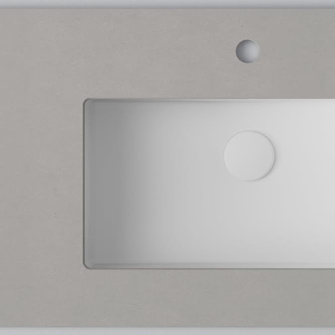 Bänkskiva INR Wave med 2 Tvättställ och hål för Blandare