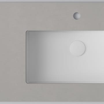 Bänkskiva INR Wave med 2 Tvättställ och hål för Blandare