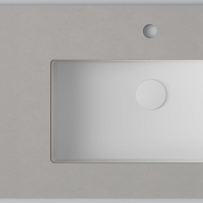 Bänkskiva INR Wave med 1 Tvättställ och hål för Blandare