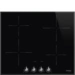 Induktionshäll Smeg Classic SI364BM Svart med Facettslipad Kant och 4 Zoner