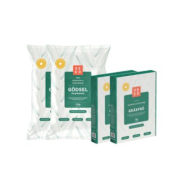 Gödsel Xeed Sommarpaket Med Gräsfrö Organiskt 700 kvm