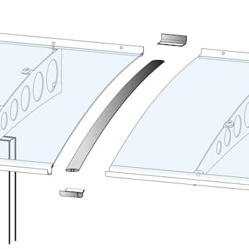 Förlängningskit gop Entrétak Vega